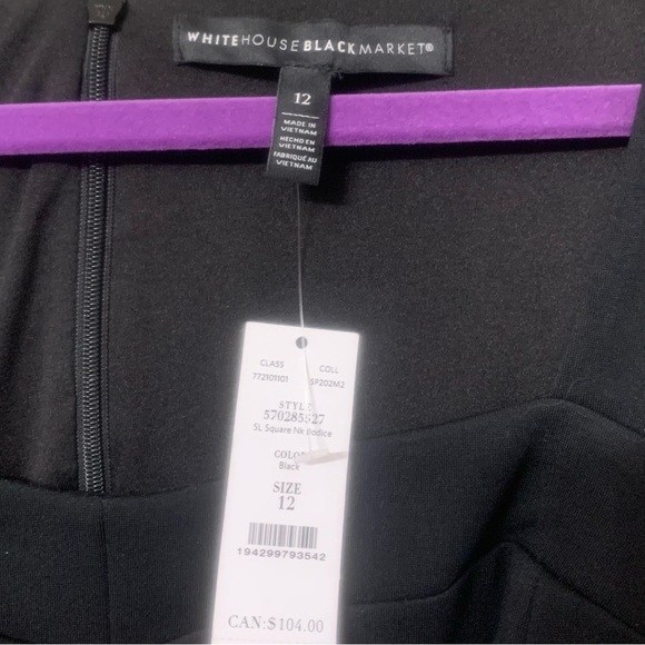 White House Black Markt 12 - square neckline top - NWT - Picture 4 of 6